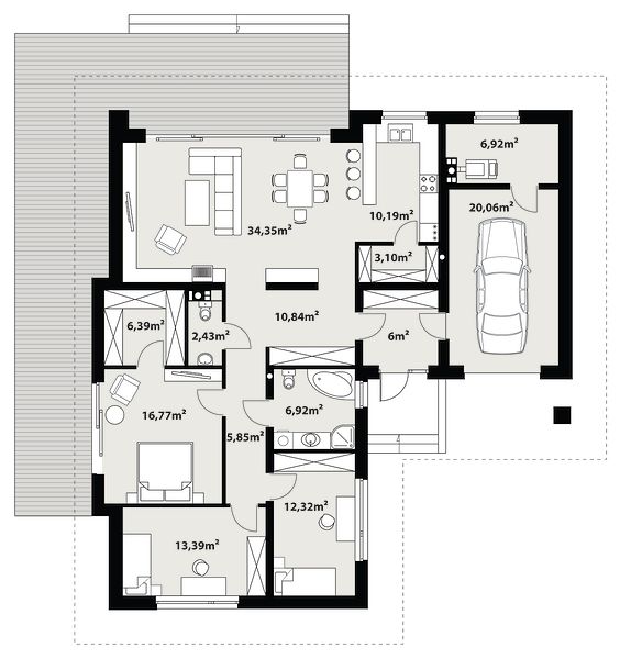 План 1 этажа дома FEH-8541-13 План 1 этажа дома FEH-8541-13