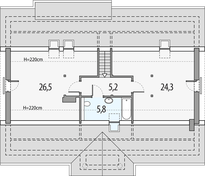 План 3 этажа дома BAB-6657-67 План 3 этажа дома BAB-6657-67