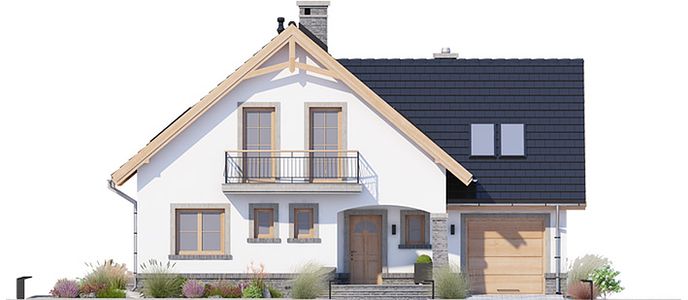 Фасад дома KEC-3398-95 Фасад дома KEC-3398-95