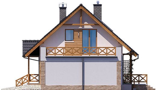 Фасад дома HCD-4843-93 Фасад дома HCD-4843-93