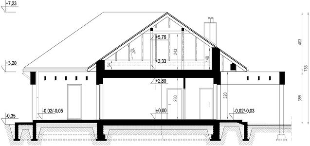 Фасад дома BEF-5323-45 Фасад дома BEF-5323-45