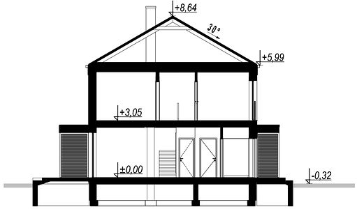 Фасад дома GAD-7626-47 Фасад дома GAD-7626-47