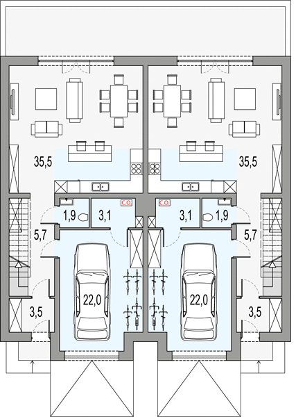 План 1 этажа дома DAE-5513-33 План 1 этажа дома DAE-5513-33