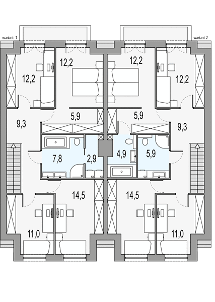 План 2 этажа дома DAE-5513-33 План 2 этажа дома DAE-5513-33