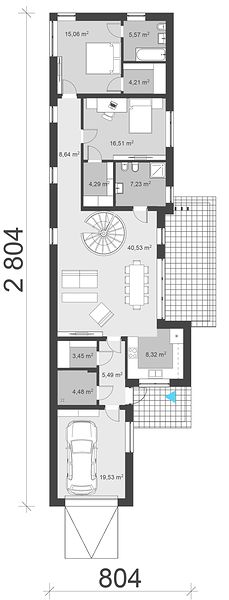 План 1 этажа дома EKC-9313-25 План 1 этажа дома EKC-9313-25