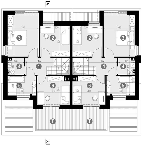 План 2 этажа дома BGB-2431-55 План 2 этажа дома BGB-2431-55
