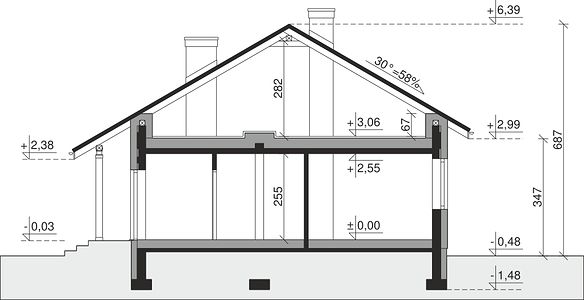 Фасад дома GCE-4411-18 Фасад дома GCE-4411-18