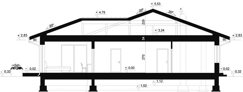 Фасад дома DHG-3699-33 Фасад дома DHG-3699-33
