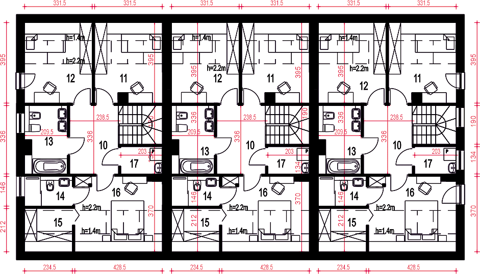 План 2 этажа дома DBF-8976-11 План 2 этажа дома DBF-8976-11