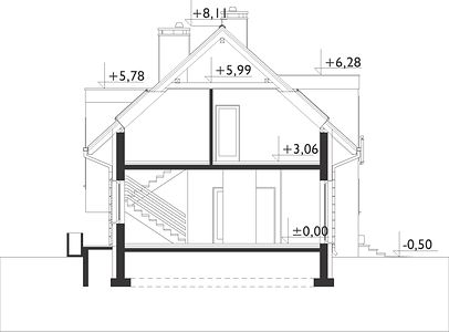 Фасад дома HHA-4637-98 Фасад дома HHA-4637-98