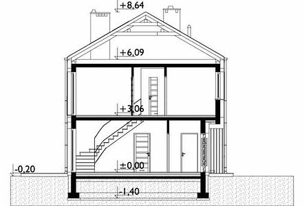 Фасад дома GCD-8445-34 Фасад дома GCD-8445-34