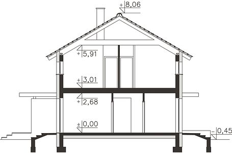 Фасад дома EFH-7845-62 Фасад дома EFH-7845-62