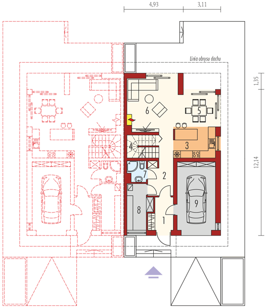 План 1 этажа дома GEE-5235-89 План 1 этажа дома GEE-5235-89