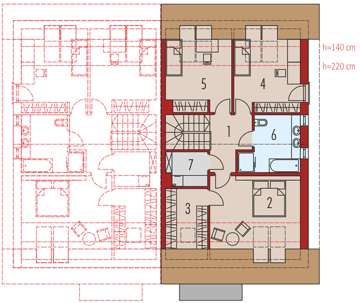План 2 этажа дома GEE-5235-89 План 2 этажа дома GEE-5235-89