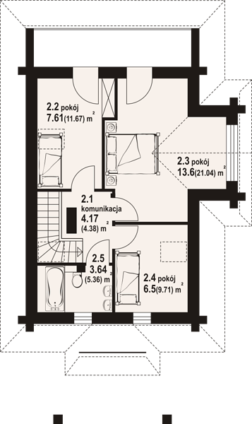 План 3 этажа дома ECD-1837-37 План 3 этажа дома ECD-1837-37