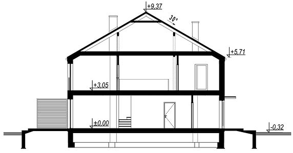 Фасад дома CCK-5264-54 Фасад дома CCK-5264-54