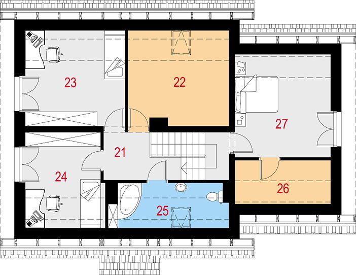 План 3 этажа дома AKE-2793-34 План 3 этажа дома AKE-2793-34