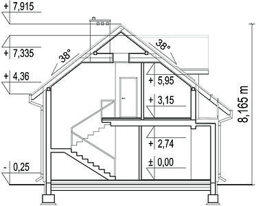 Фасад дома CDH-2318-81 Фасад дома CDH-2318-81
