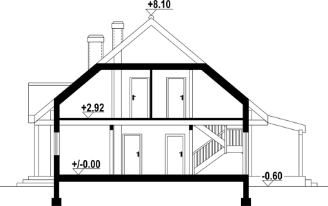 Фасад дома HBB-4443-15 Фасад дома HBB-4443-15