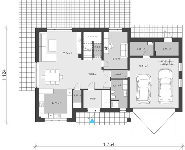 План 1 этажа дома KFE-9637-31 План 1 этажа дома KFE-9637-31