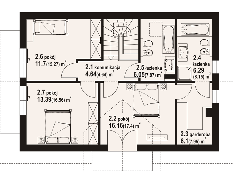 План 2 этажа дома BDA-3427-85 План 2 этажа дома BDA-3427-85